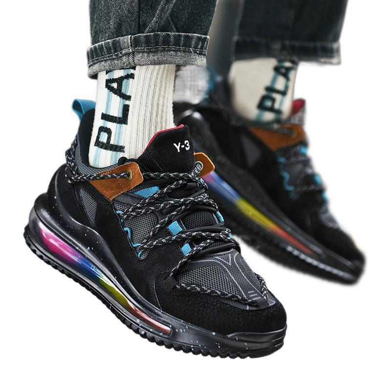 Men's Shoes Casual Autumn Winter Black Air Cushion Running Shoes