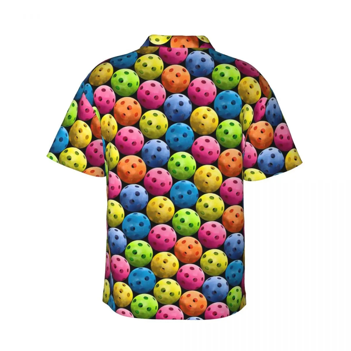 Colorful Ball Beach Shirt Man Pickleball Casual Shirts Hawaiian Short-Sleeve Design Elegant Oversized Blouses Birthday Present