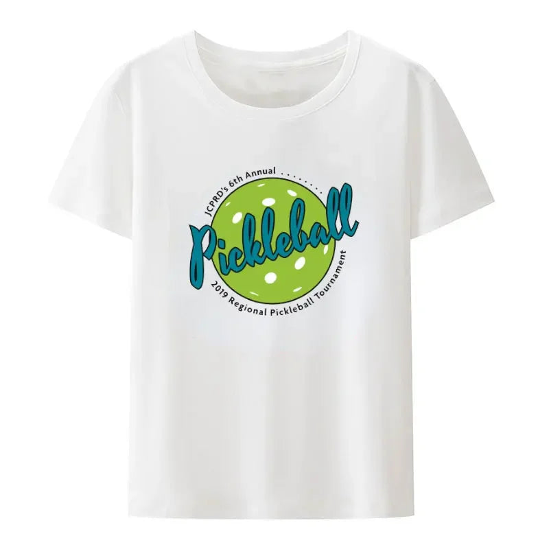 Summer Pickleball Player Paddleball Lover T Shirt Pickleball Paddle And Ball Colorful Graphic T-Shirt Brand Men Women Tops