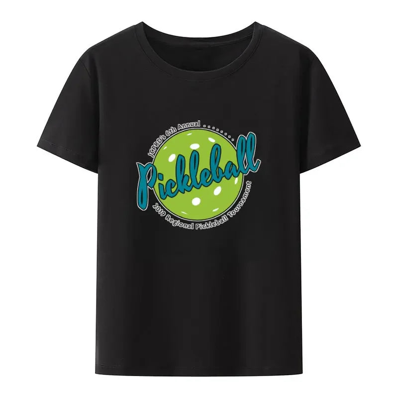 Summer Pickleball Player Paddleball Lover T Shirt Pickleball Paddle And Ball Colorful Graphic T-Shirt Brand Men Women Tops