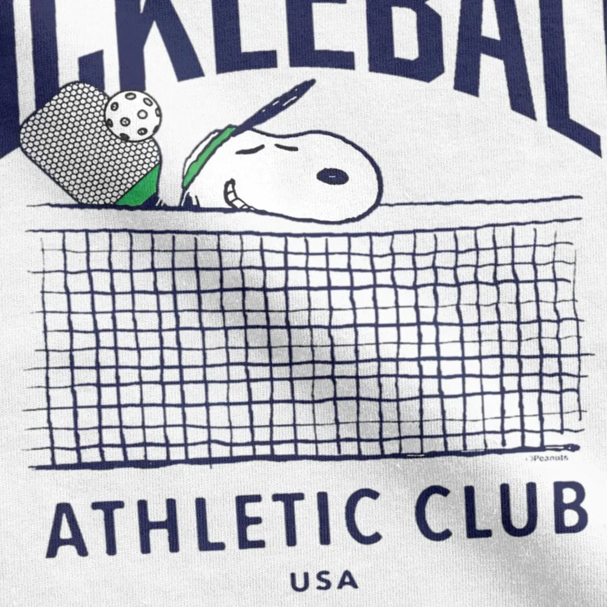 Men Women Snoopy Pickleball Athletic T Shirt Cartoon Pure Cotton Clothing Vintage Short Sleeve Round Neck Tees Graphic T-Shirt