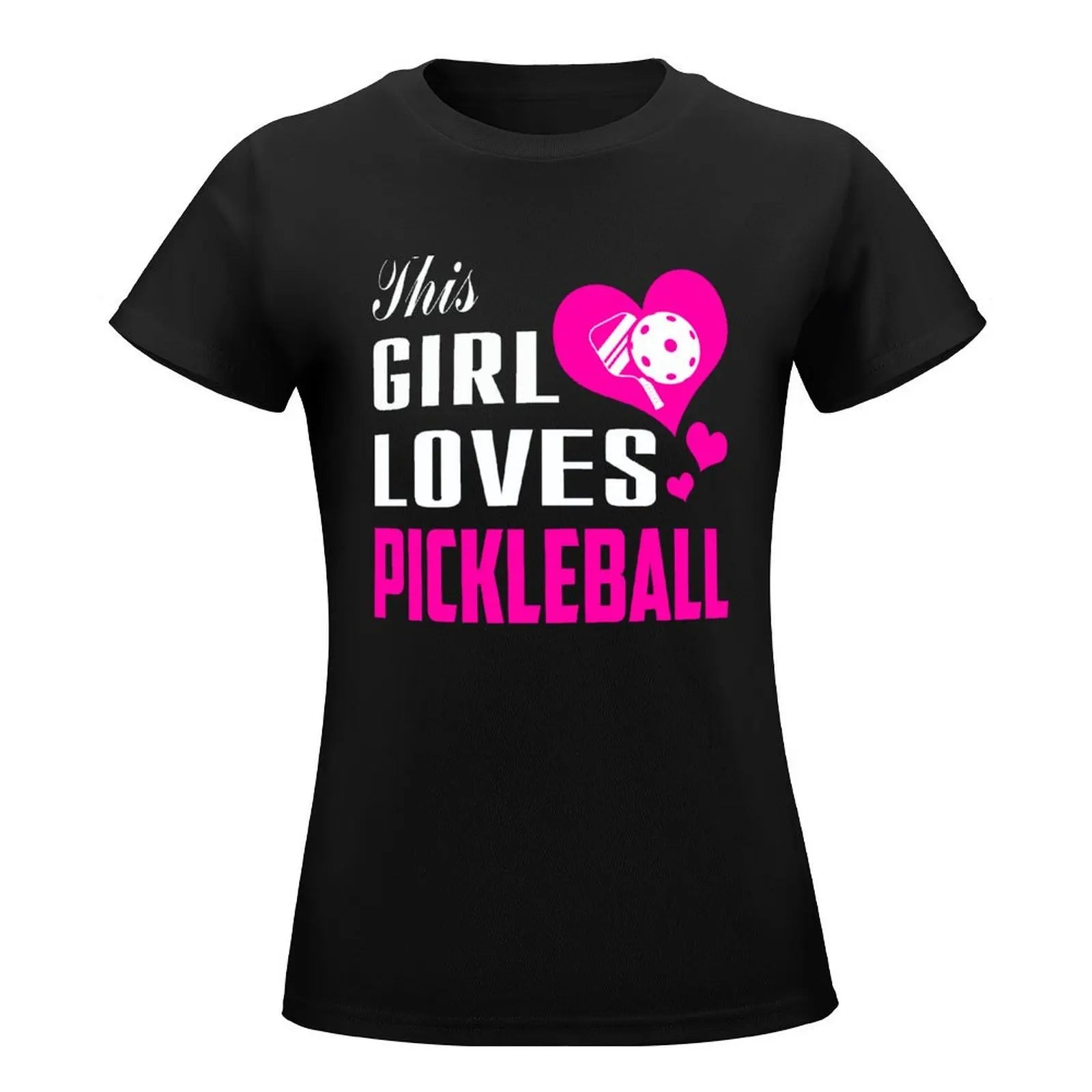 This Girl Loves Pickleball Pickleball Girls Gift for Pickleall Lovers T-Shirt female oversized tops for Women