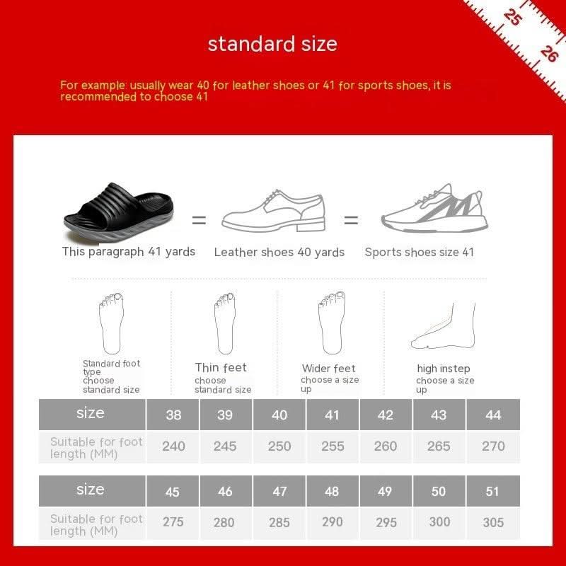 Home Indoor And Outdoor Sports Shock Absorption Recovery Sandals - PKL Sportz